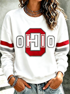Ladies' Rugby Printed Round Neck T-Shirt