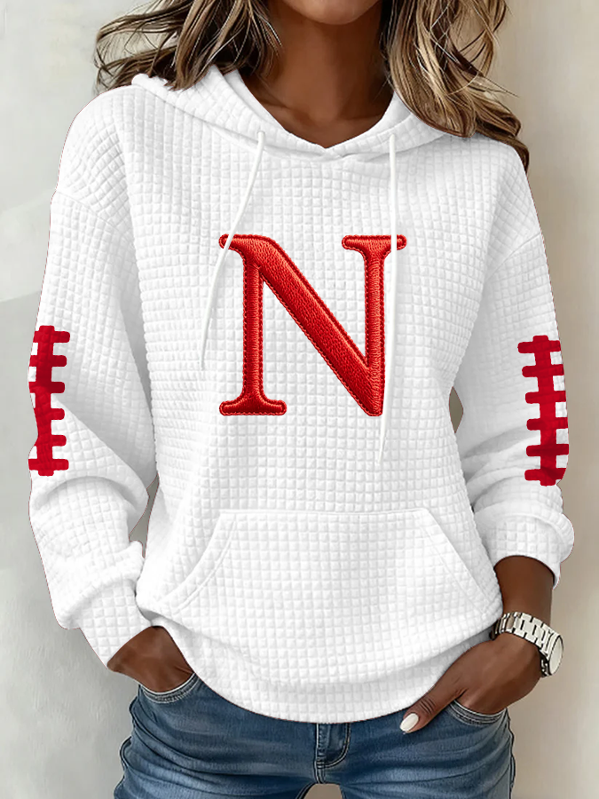 Women's Football Print Sweatshirt
