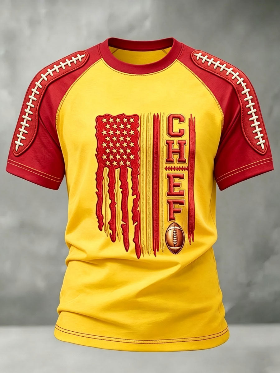 Men'S Football Fan Printed T-Shirt