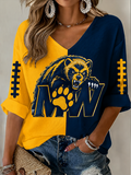 Women'S Football Casual Waffle Top