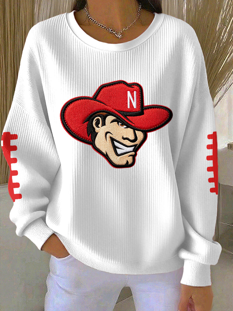Women'S Football Print Casual Sweatshirt