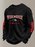 Men'S Football Printed Waffle T-Shirt