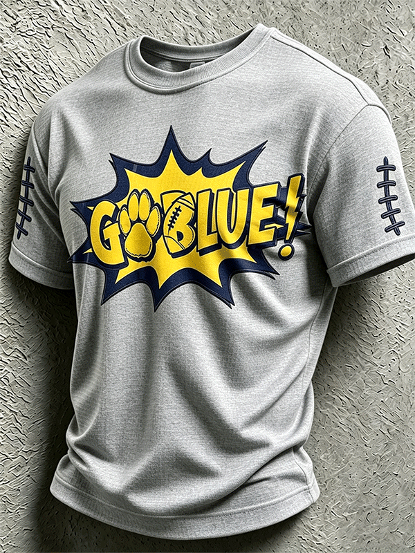 Men's Rugby Waffle Round Neck T-Shirt