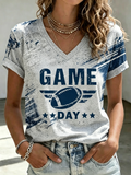 Women's Football Printed Casual T-Shirt