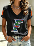 Women's Football Printed Casual Sweatshirt