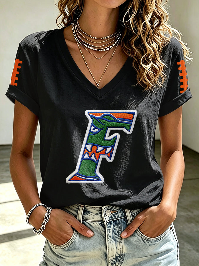 Women's Football Printed Casual Sweatshirt