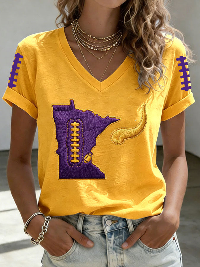 Women'S Football Print Short-Sleeve T-Shirt