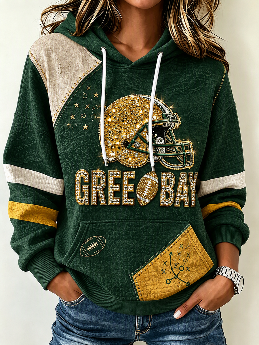Women's Football Print Sweatshirt