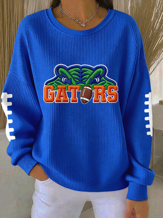 Women'S Football Print Casual Sweatshirt