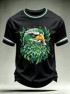 Men's Football Print Short Sleeve T-Shirt