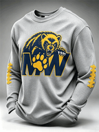 Men'S Football Enthusiast Sports Waffle Top