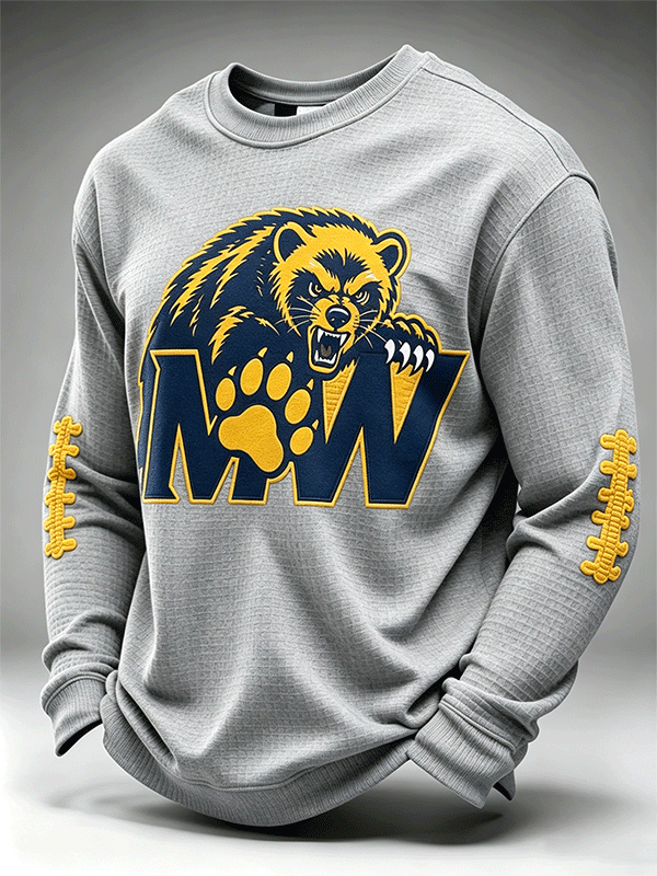 Men'S Football Enthusiast Sports Waffle Top