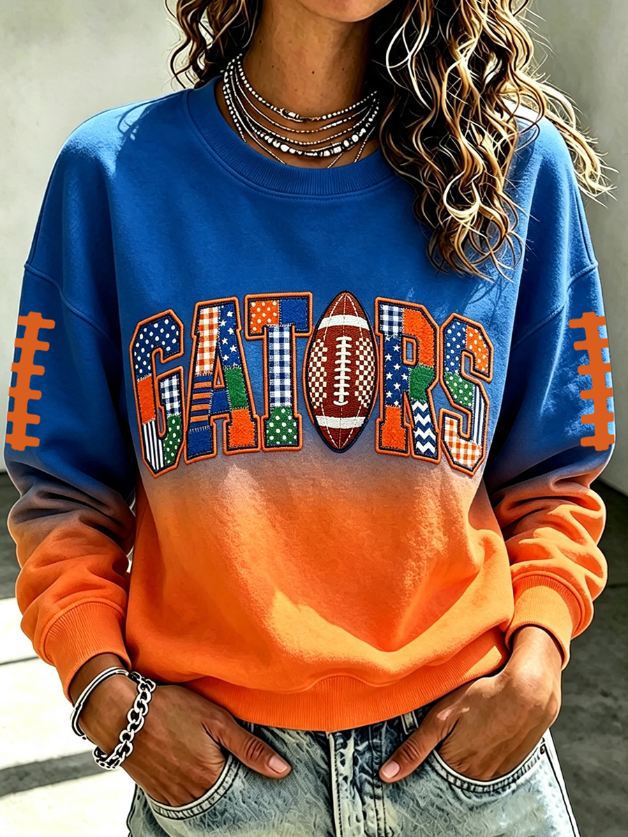 Women'S Retro Rugby Round Neck Sports Shirt