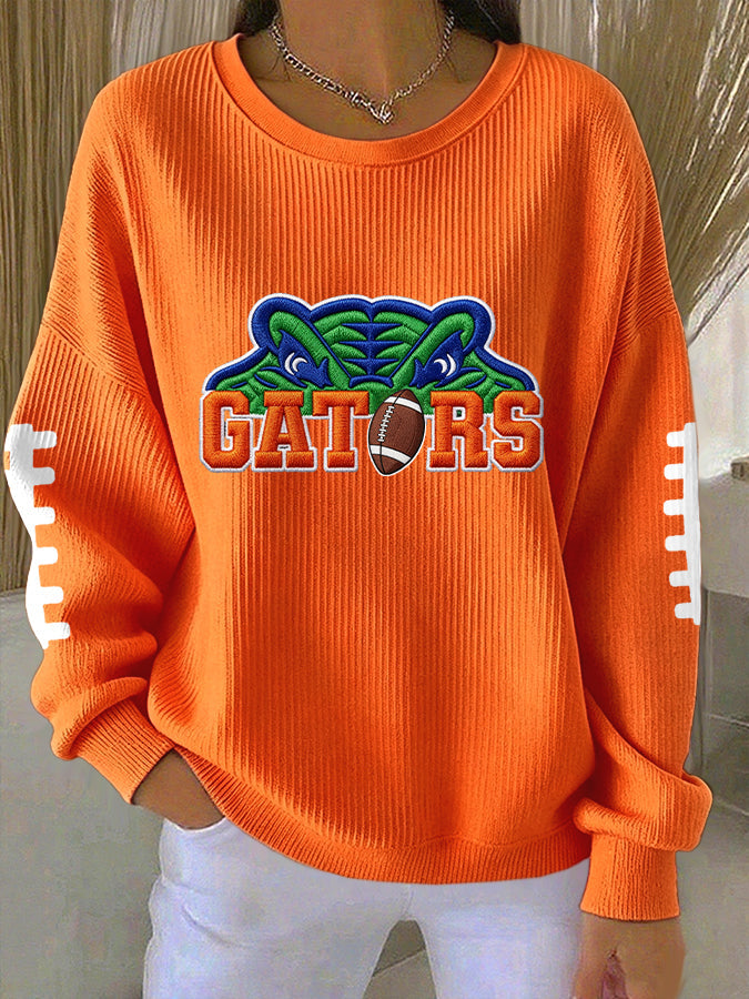 Women'S Football Print Casual Sweatshirt
