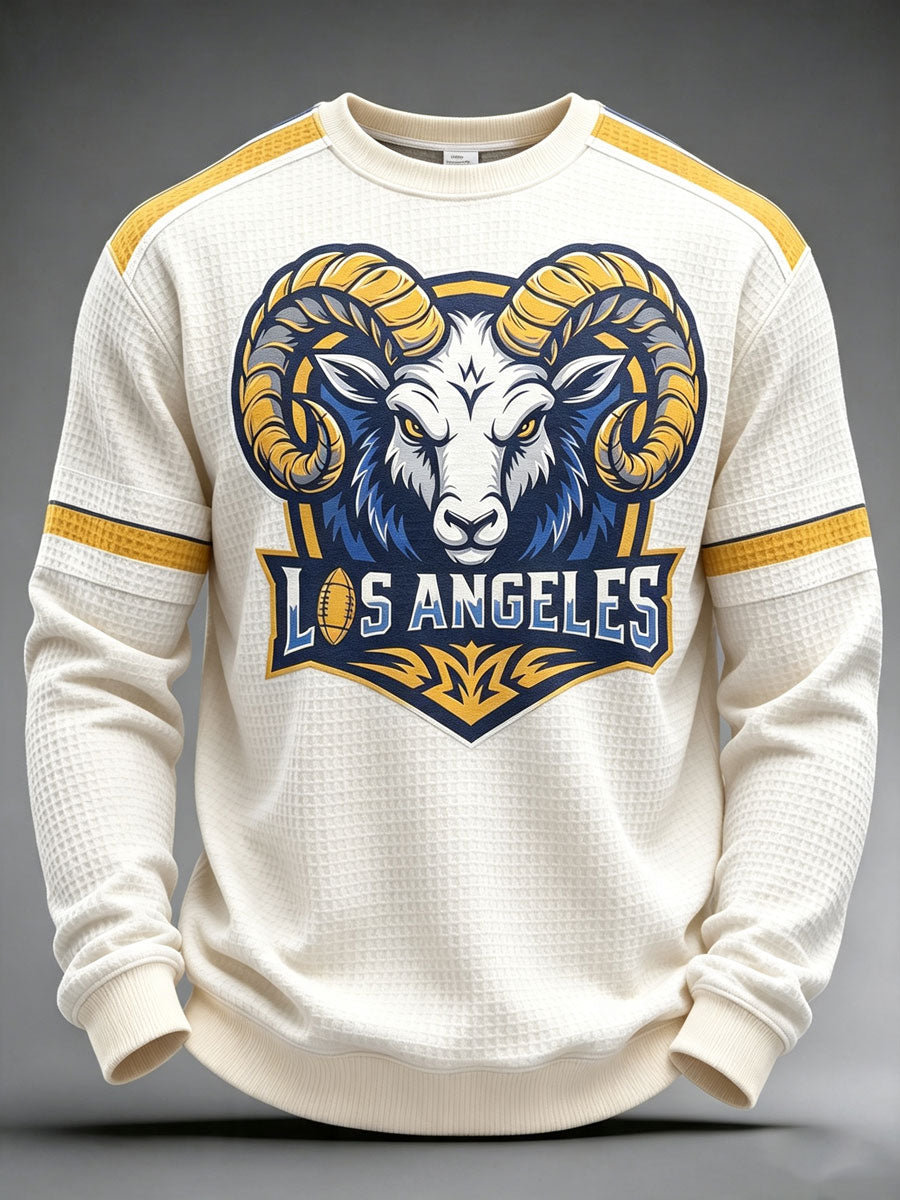 Men'S Football Game Printed Waffle T-Shirt