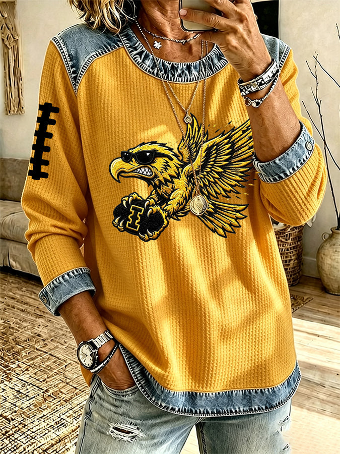 Women'S Rugby Print Long-Sleeved Sweatshirt