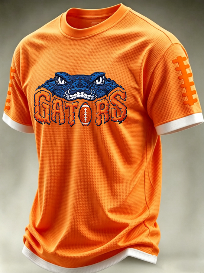 Men'S Football Print Waffle T-Shirt