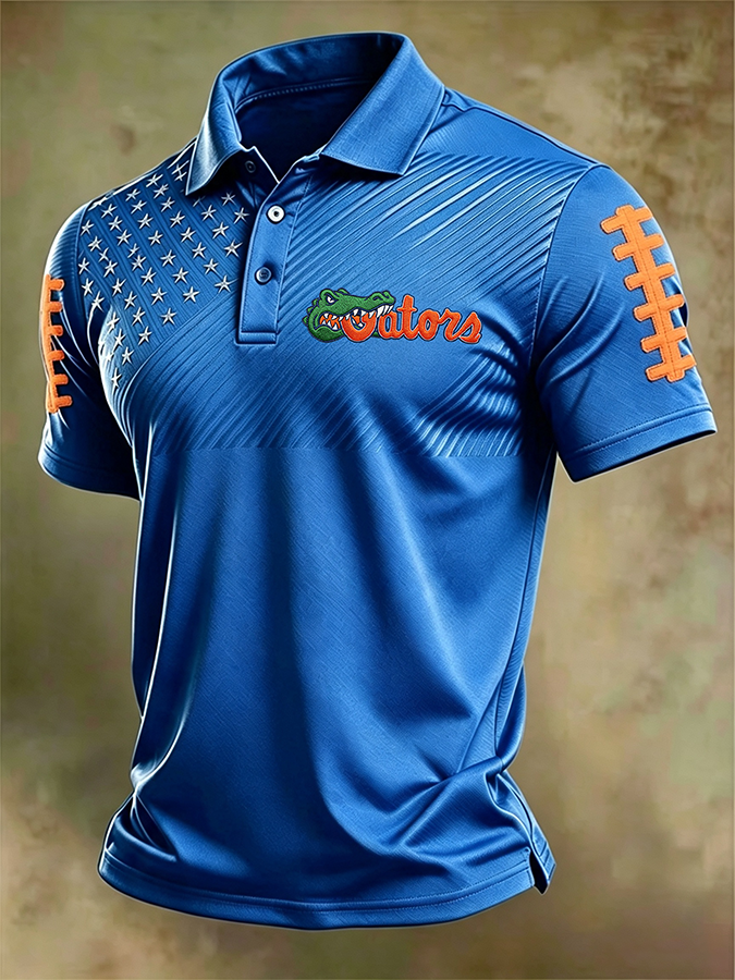 Men'S Retro Football Polo Shirt