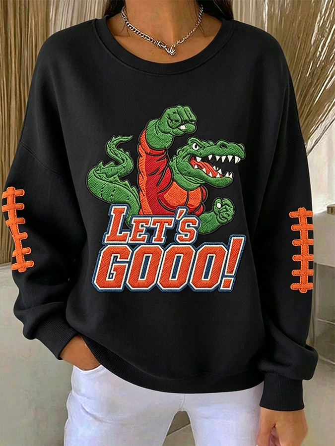 Ladies' Rugby Printed Round Neck T-Shirt