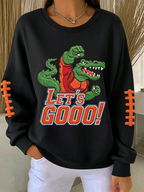 Ladies' Rugby Printed Round Neck T-Shirt