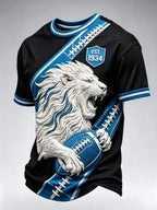 Men's Football Fan Printed Casual T-Shirt