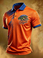 Men's Retro Rugby Collar Polo T-Shirt