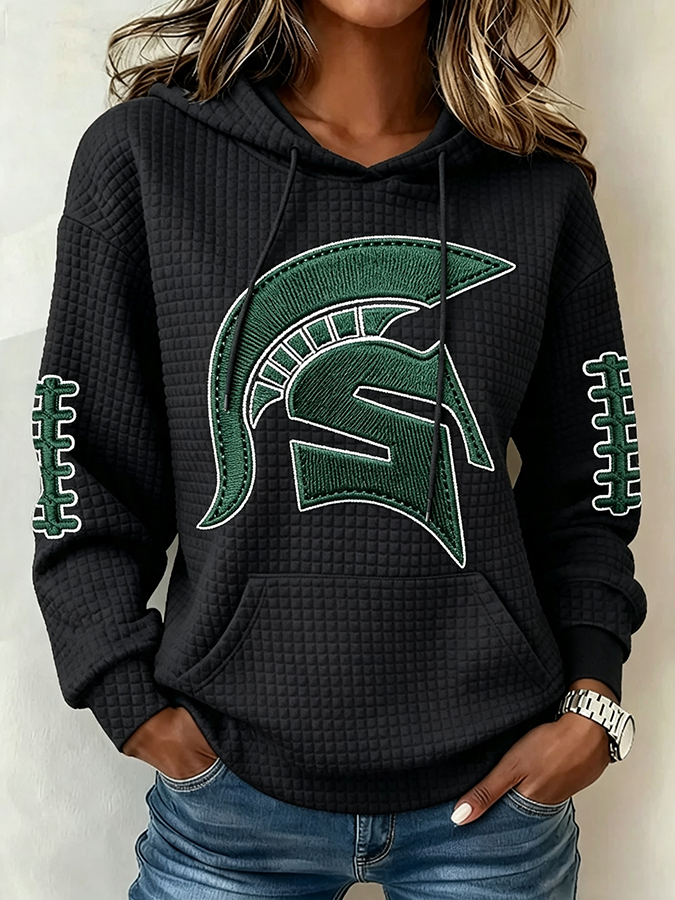Women's Football Print Sweatshirt