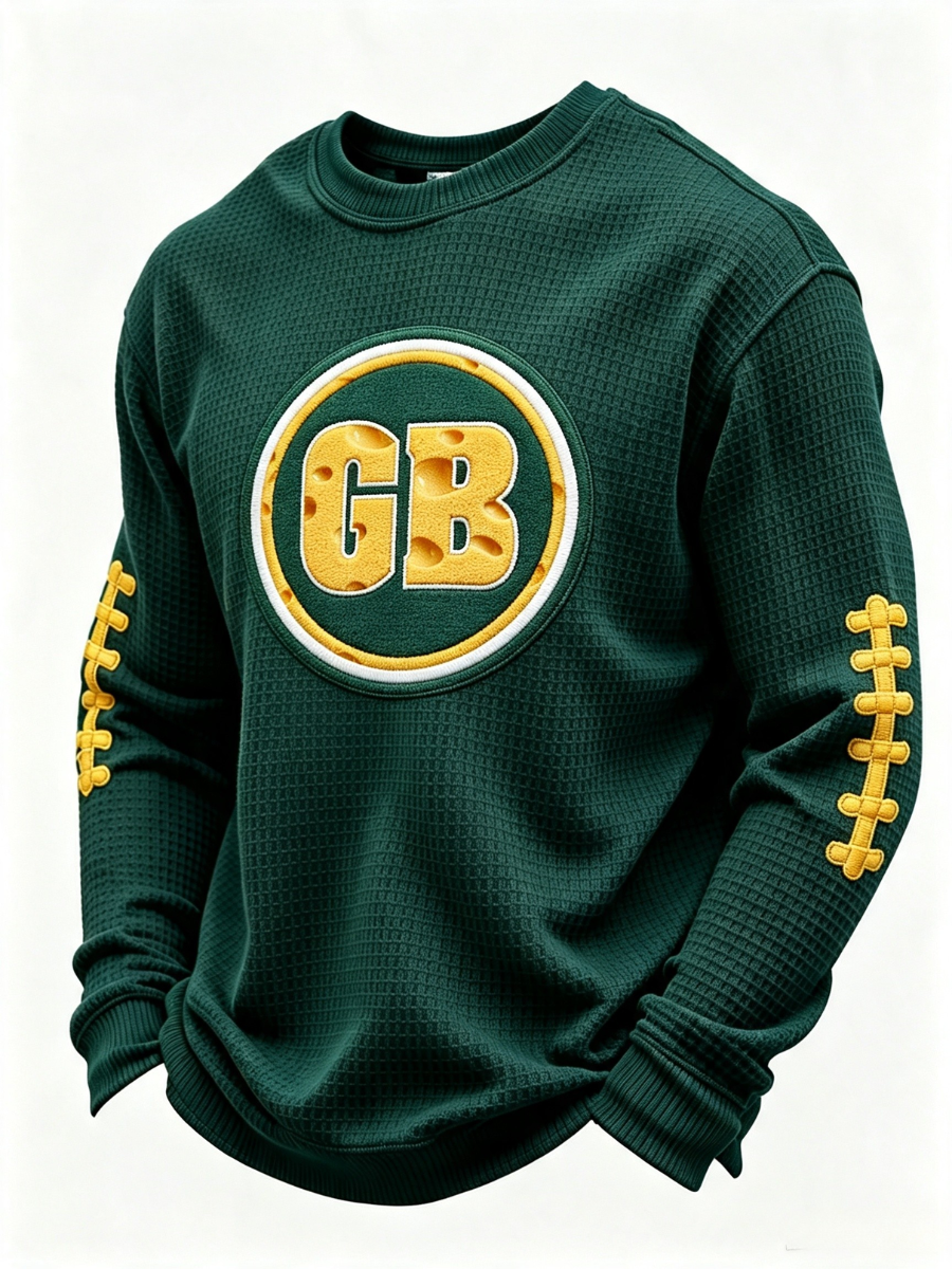 Men'S Football Printed Waffle T-Shirt
