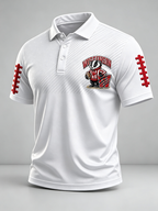 Men's Football Print Casual Printed T-shirt