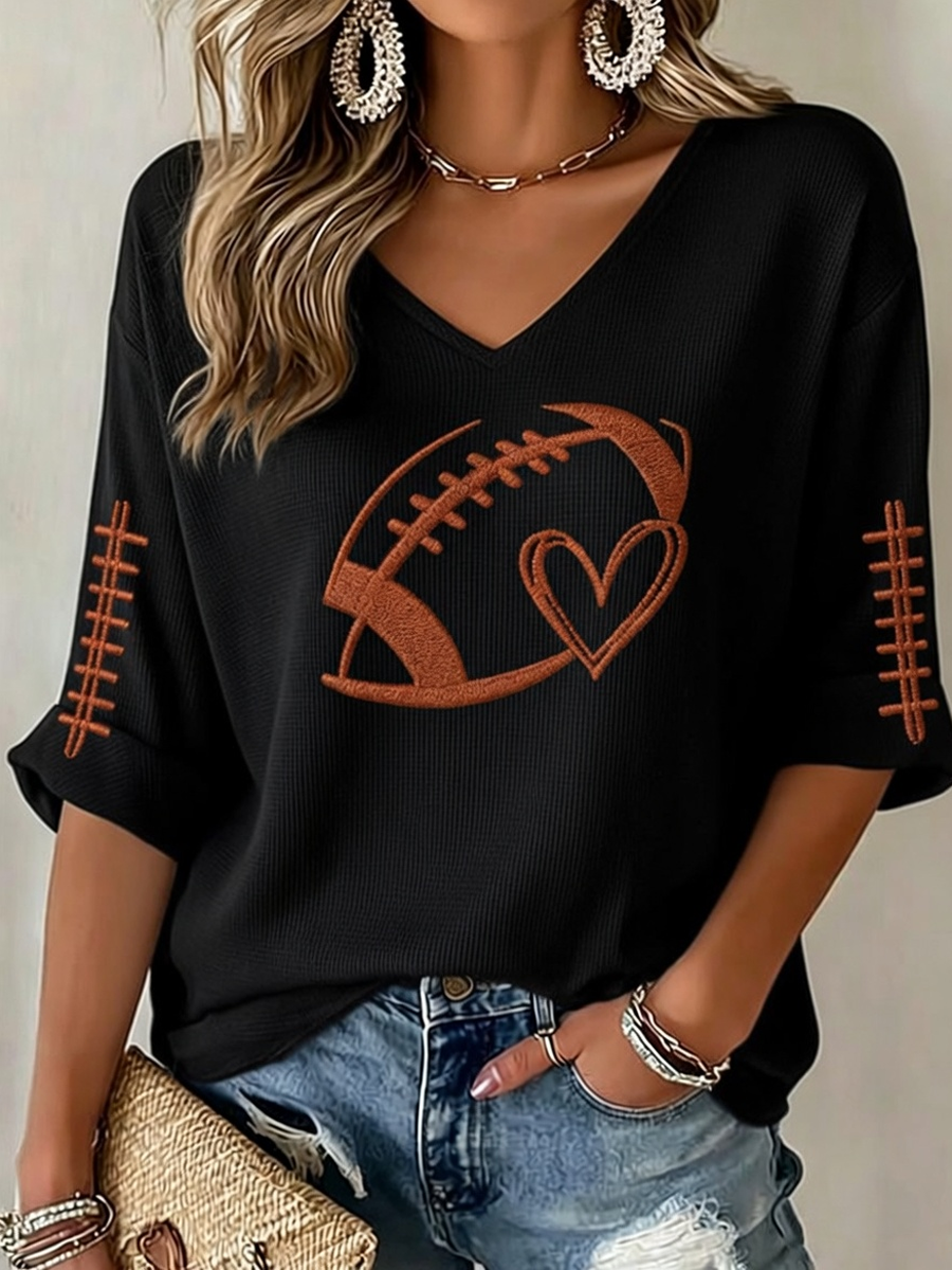 Women'S Sorry Cant Football Bye Print T-Shirt