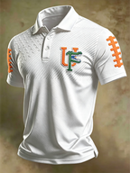 Men'S Retro Rugby Collar Polo T-Shirt