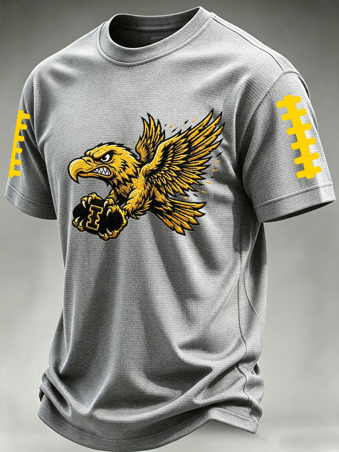 Men'S Football Fans Printed  Waffle T-Shirt