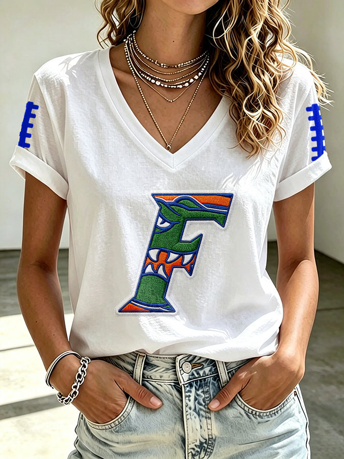 Women's Football Printed Casual Sweatshirt