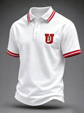 Men'S Football Printed Casual Polo Shirt