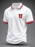 Men'S Football Printed Casual Polo Shirt