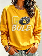 Women'S Retro Rugby Round Neck Sports Shirt