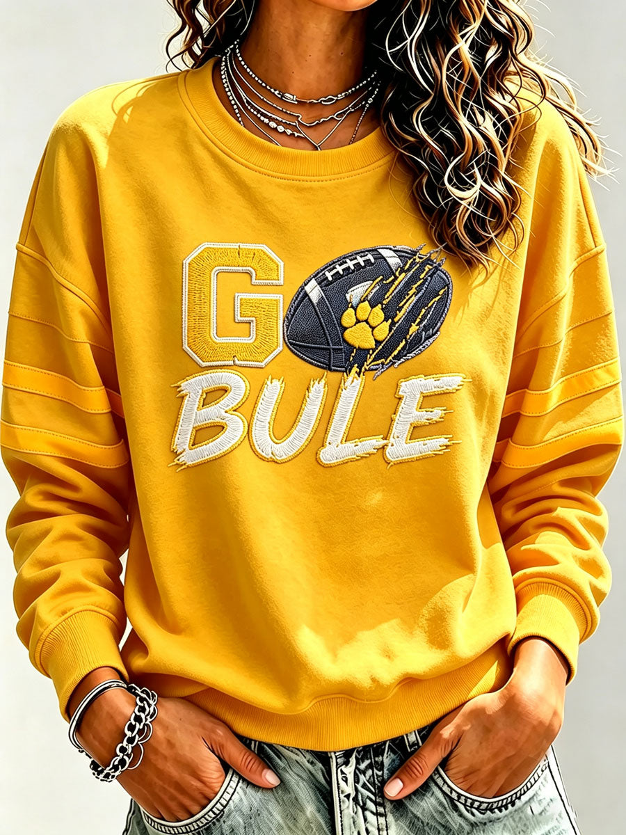 Women'S Retro Rugby Round Neck Sports Shirt