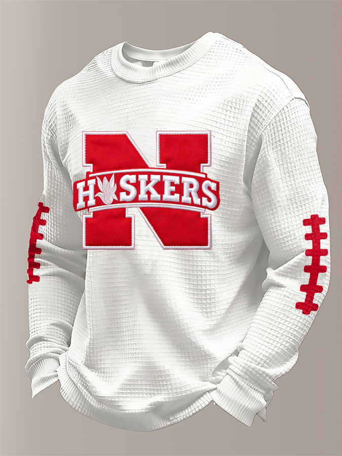 Men'S Football Printed Waffle T-Shirt