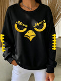 Women'S Football Print Casual Sweatshirt