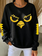 Women'S Football Print Casual Sweatshirt