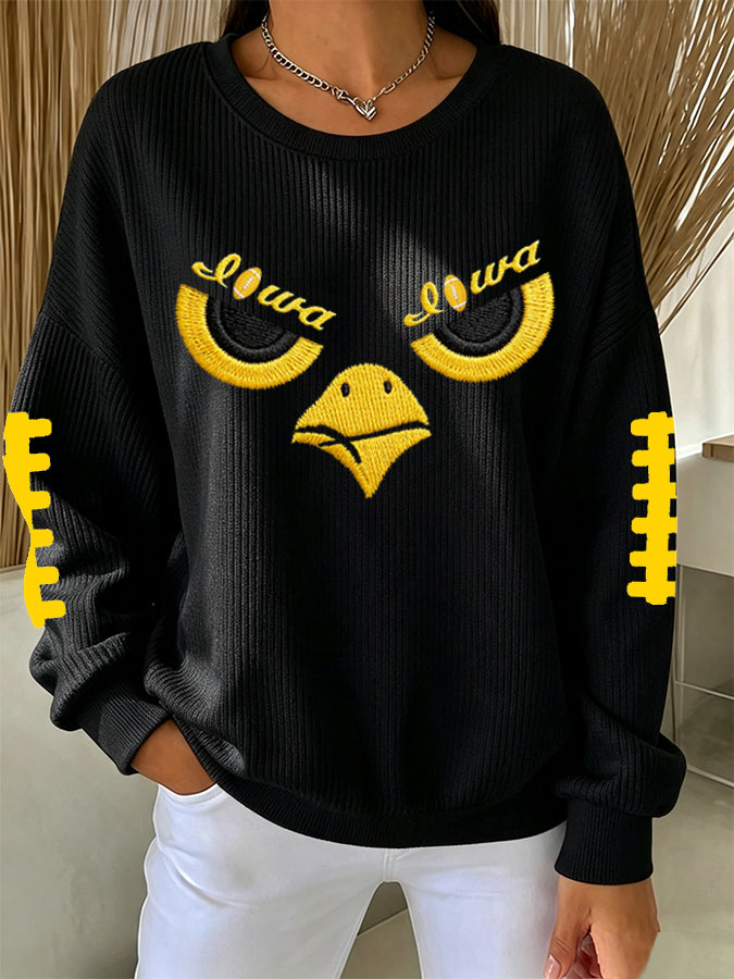 Women'S Football Print Casual Sweatshirt