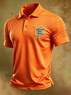 Men'S Retro Rugby Collar Polo T-Shirt
