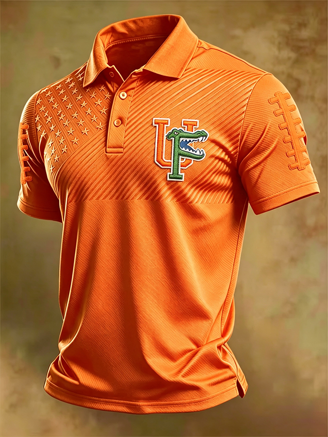 Men'S Retro Rugby Collar Polo T-Shirt