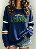 Women's Retro Rugby Round Neck Sports Shirt