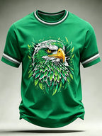 Men's Football Print Short Sleeve T-Shirt