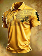 Men'S Football Printed Polo Shirt