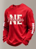 Men'S Football Printed Waffle T-Shirt