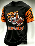 Men's Football Printed Round Neck T-Shirt
