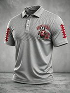 Men's Football Print Casual Printed T-shirt