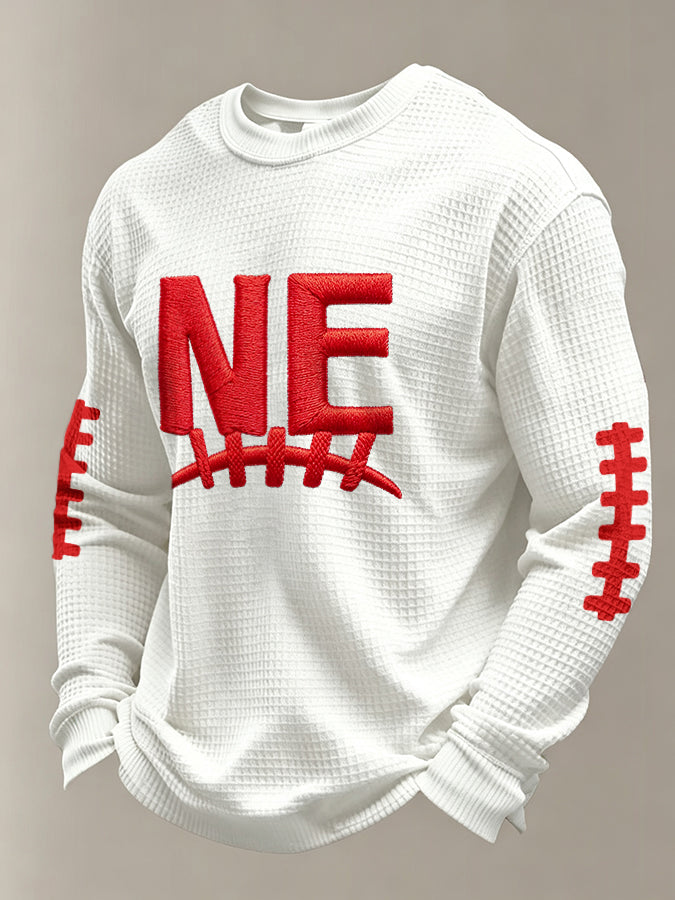 Men'S Football Printed Waffle T-Shirt